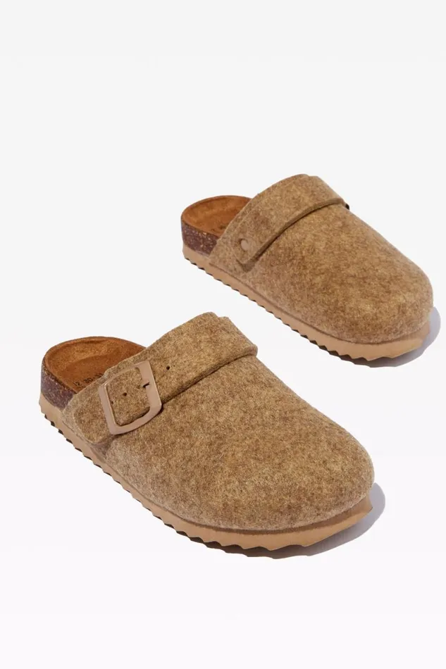 Tommy Buckle Slide Beige GirlsBoys Cotton On Flats and Sandals