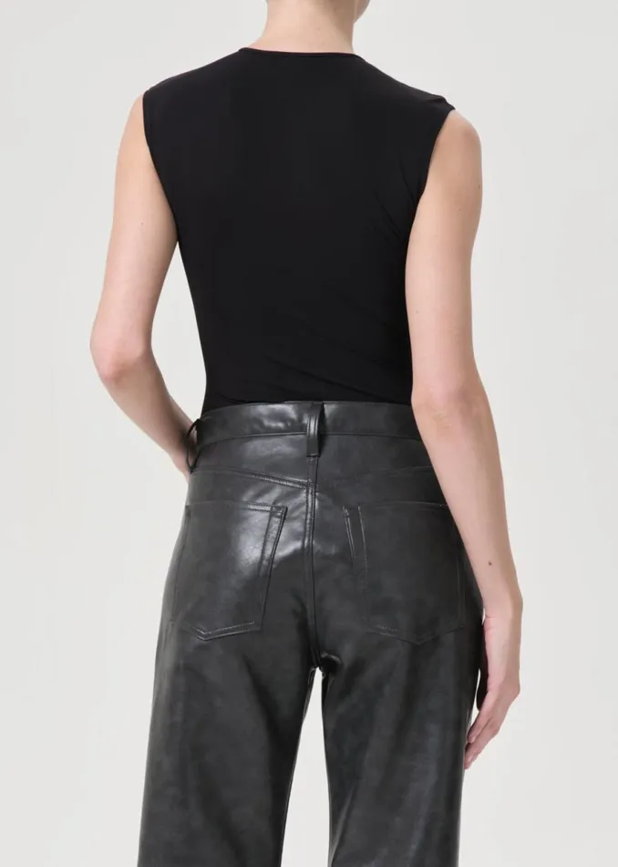 Tops and Bodysuits Women Agolde Aura Sleeveless Bodysuit In Black