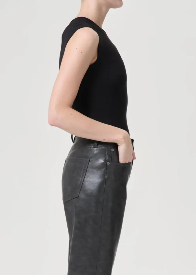 Tops and Bodysuits Women Agolde Aura Sleeveless Bodysuit In Black