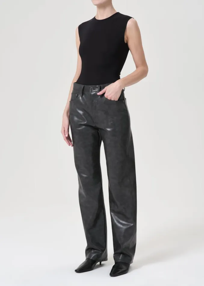 Tops and Bodysuits Women Agolde Aura Sleeveless Bodysuit In Black