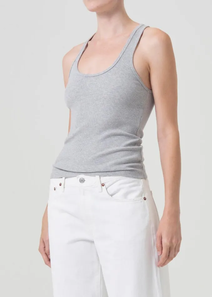 Tops and Bodysuits Women Agolde Bianca Tank In Grey Heather