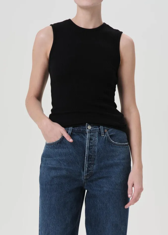 Tops and Bodysuits Women Agolde Binx Tank In Black