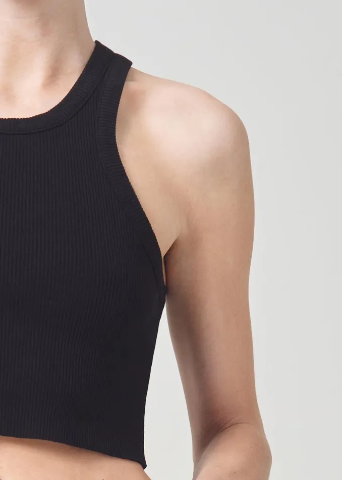 Tops and Bodysuits Women Agolde Cropped Bailey Tank In Black