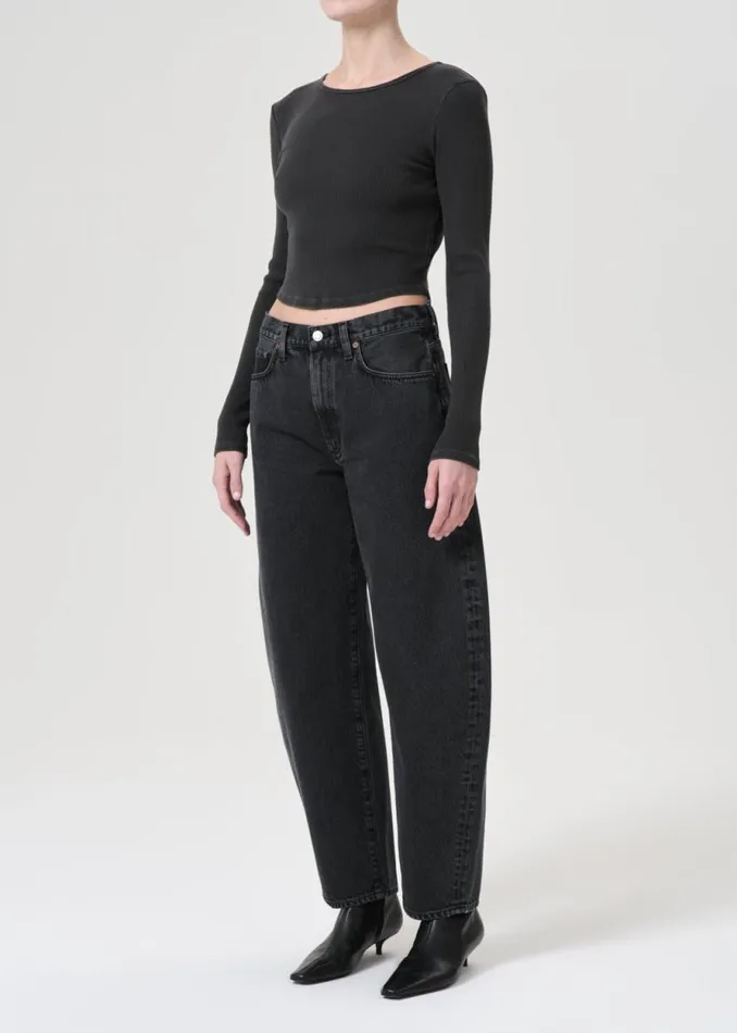Tops and Bodysuits Women Agolde Nova Long Sleeve Tee In Marker