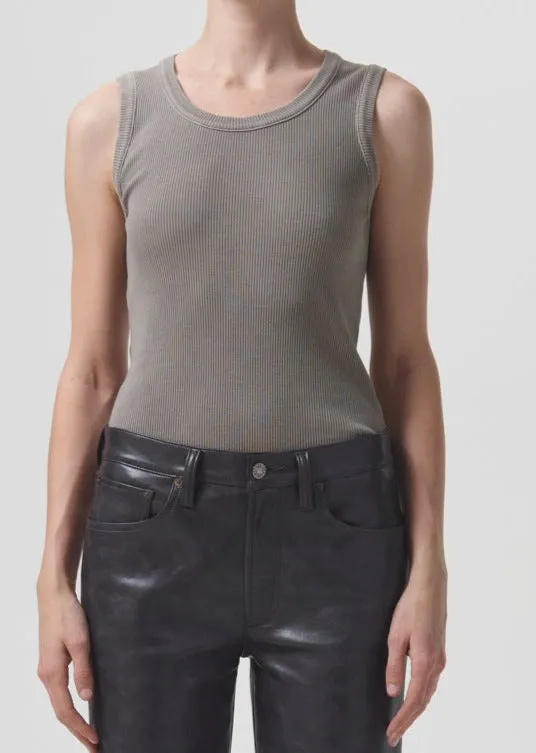 Tops and Bodysuits Women Agolde Poppy Tank In Drab