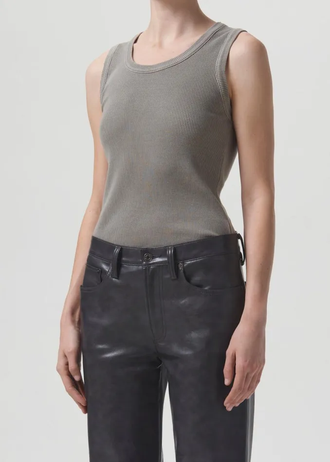 Tops and Bodysuits Women Agolde Poppy Tank In Drab