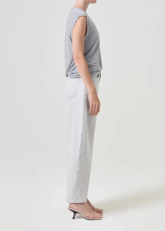 Tops and Bodysuits Women Agolde Raya Muscle Tee In Grey Heather