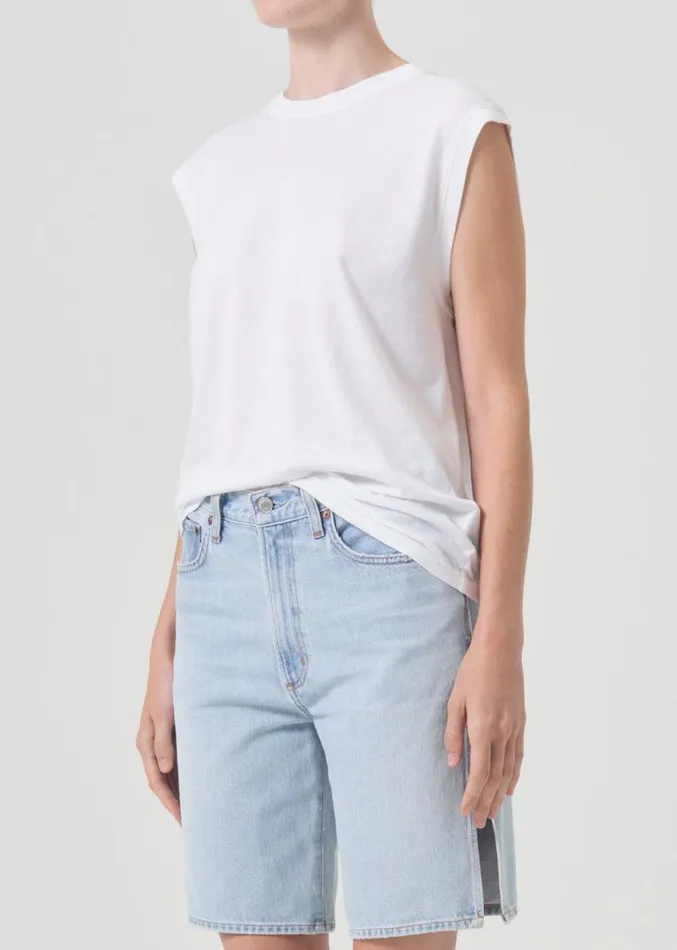 Tops and Bodysuits Women Agolde Raya Muscle Tee In White