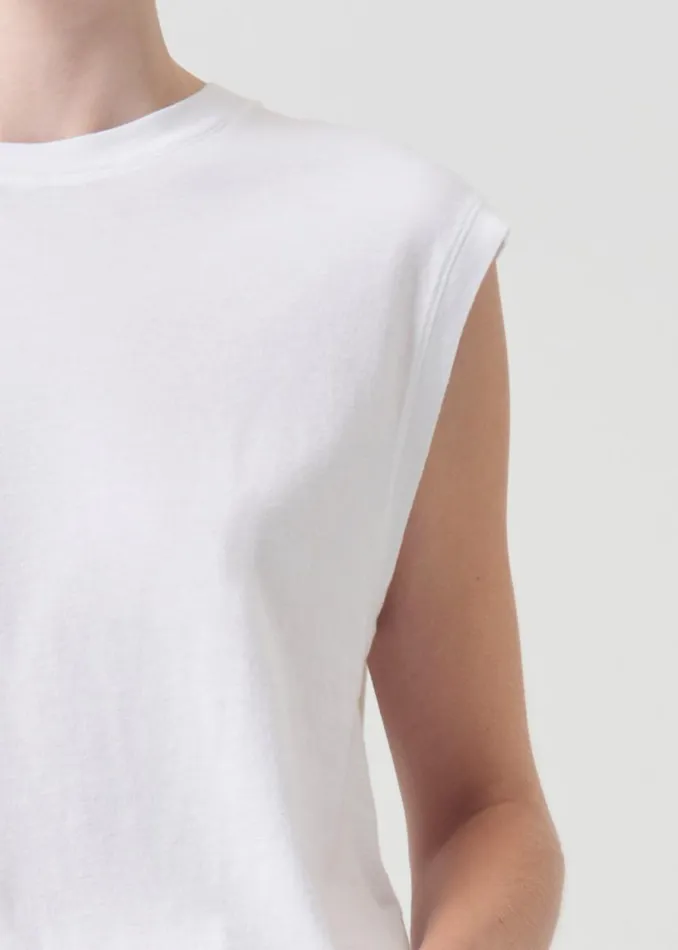 Tops and Bodysuits Women Agolde Raya Muscle Tee In White