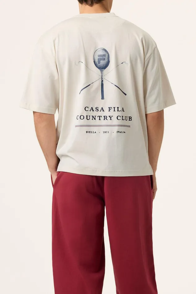 Tops and TShirts Men Fila Country Club Raquet Box Tee 920 Gardenia Tops and TShirts Men Fila Country Club Raquet Box Tee 920 Gardenia