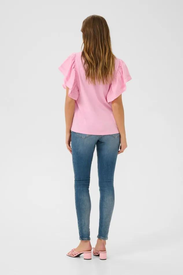 Tops and TShirts Women CULTURE CUaca Tshirt Lilac Sachet