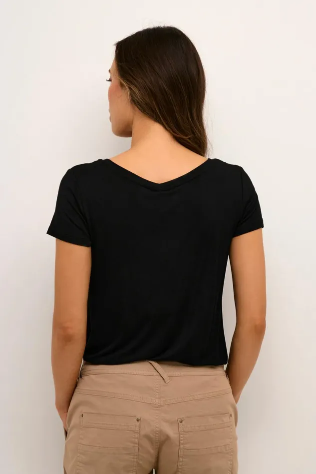 Tops and TShirts Women CULTURE CUpoppy Tshirt Black