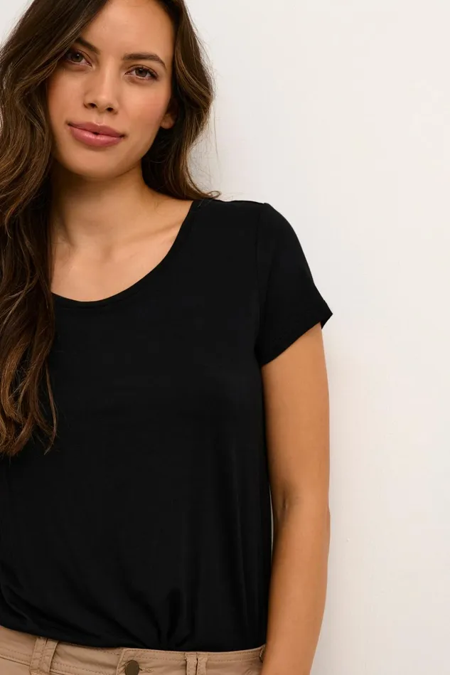 Tops and TShirts Women CULTURE CUpoppy Tshirt Black
