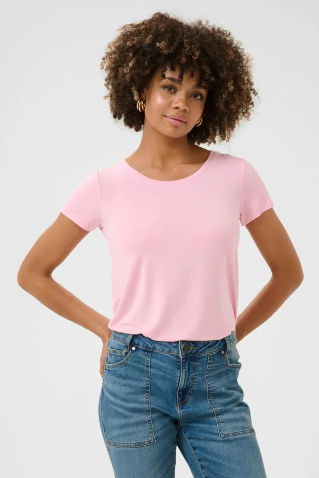 Tops and TShirts Women CULTURE CUpoppy Tshirt Lilac Sachet