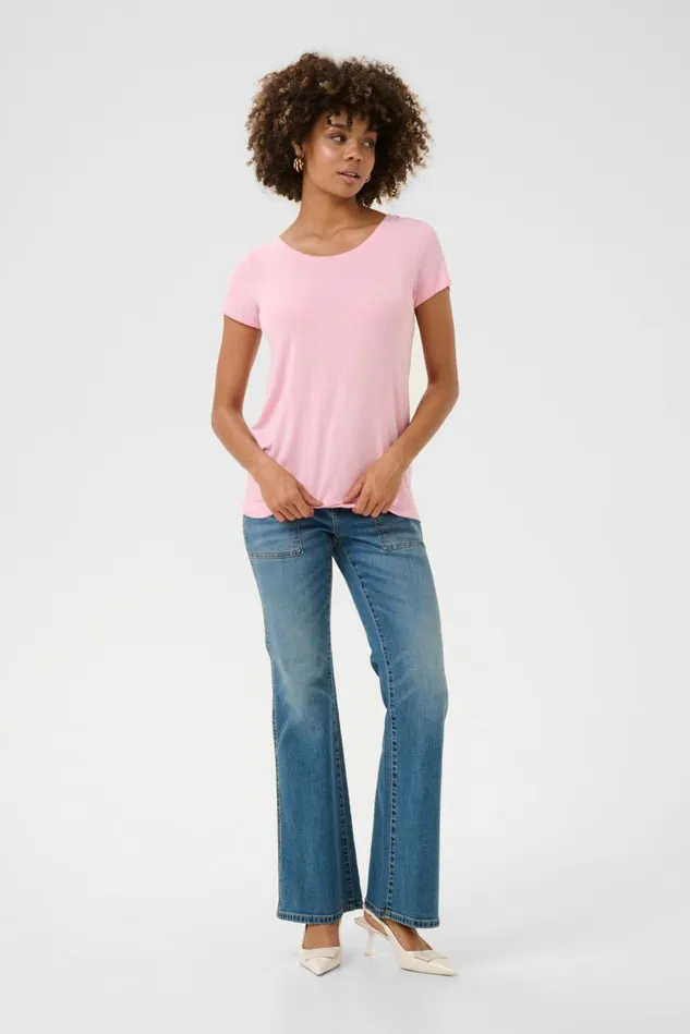 Tops and TShirts Women CULTURE CUpoppy Tshirt Lilac Sachet