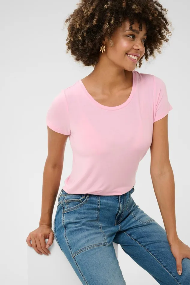 Tops and TShirts Women CULTURE CUpoppy Tshirt Lilac Sachet