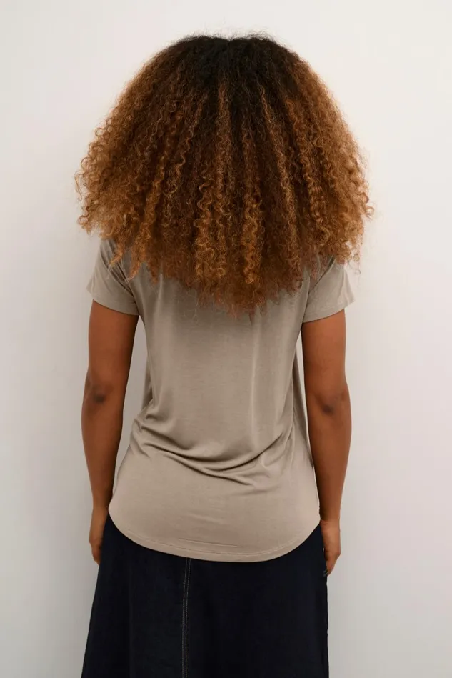 Tops and TShirts Women CULTURE CUpoppy Tshirt Timber Wolf