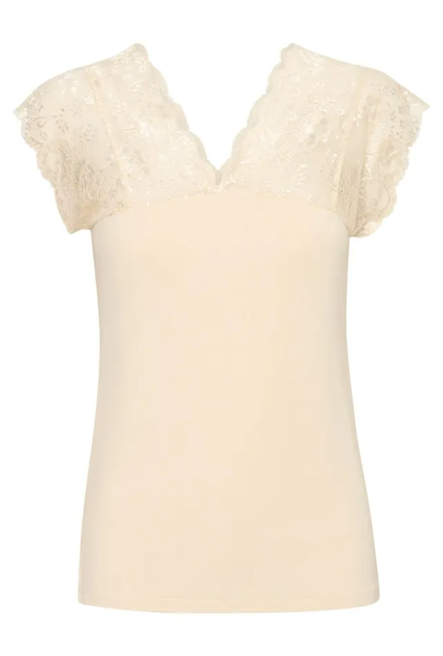 Tops and TShirts Women CULTURE CUpoppy Top Whitecap