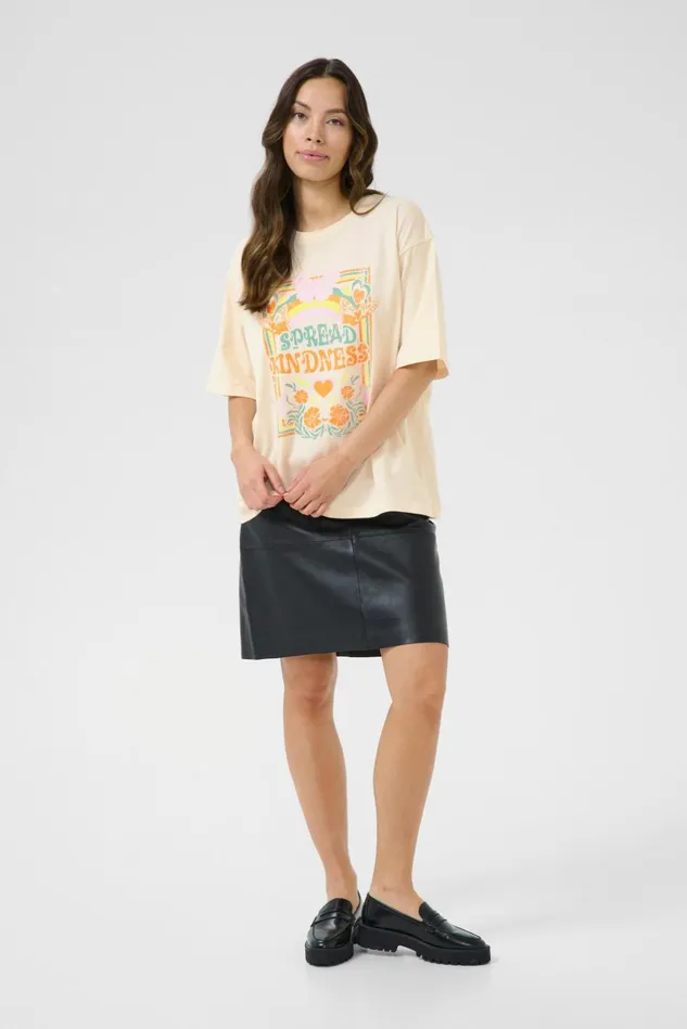 Tops and TShirts Women CULTURE CUreem Tshirt Whitecap