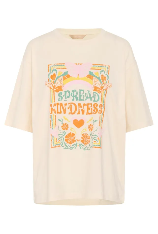 Tops and TShirts Women CULTURE CUreem Tshirt Whitecap