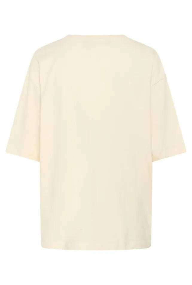 Tops and TShirts Women CULTURE CUreem Tshirt Whitecap