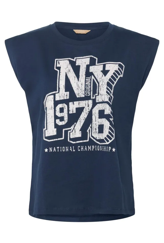 Tops and TShirts Women CULTURE CUroxy Tshirt Bluewhite
