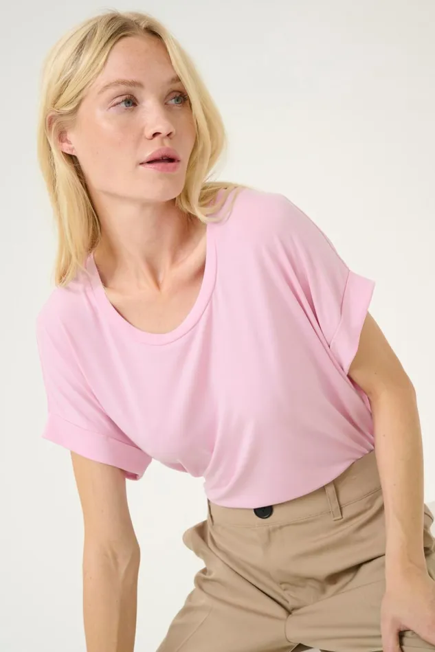 Tops and TShirts Women CULTURE Kajsa Tshirt Lilac Sachet