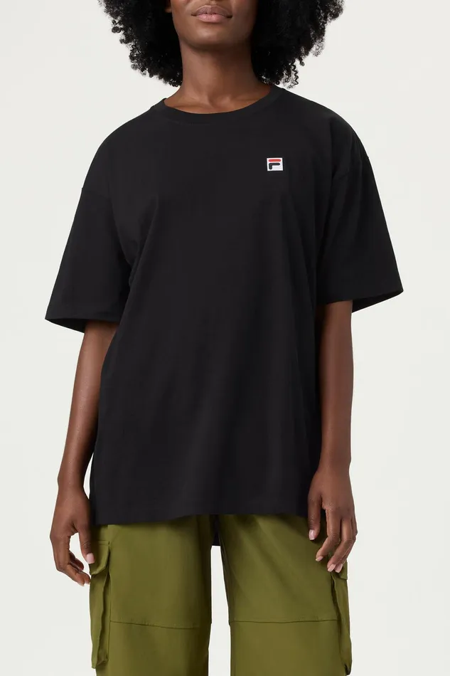 Tops and TShirts Women Fila Classic Relaxed Tee 001 Black Tops and TShirts Women Fila Classic Relaxed Tee 001 Black