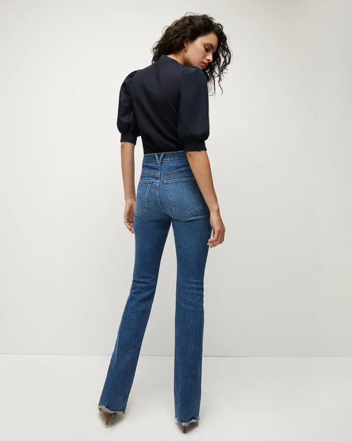 Tops and Tees Shop Veronica Beard Coralee PuffSleeve Tee Navy