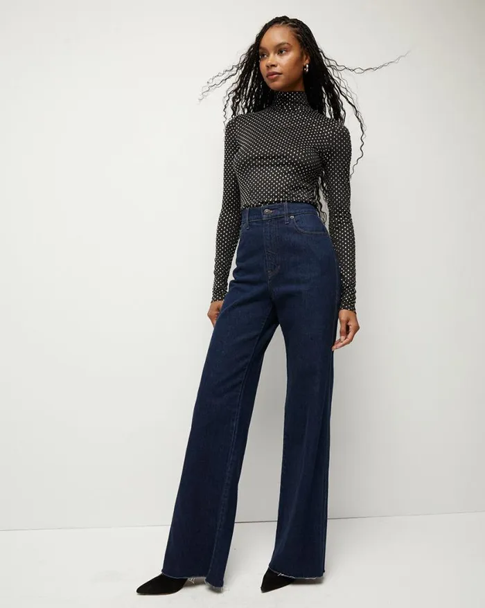Tops and Tees Shop Veronica Beard Parke Embellished Top Black