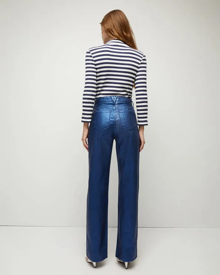 Tops and Tees Shop Veronica Beard Pierre Striped Tee Offwhitemarine