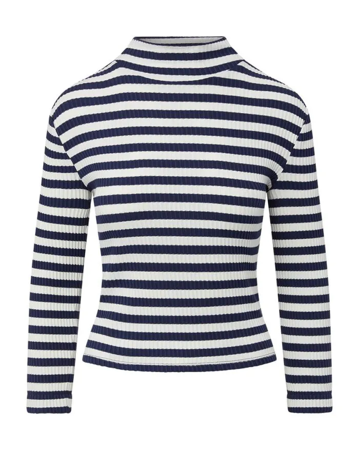 Tops and Tees Shop Veronica Beard Pierre Striped Tee Offwhitemarine