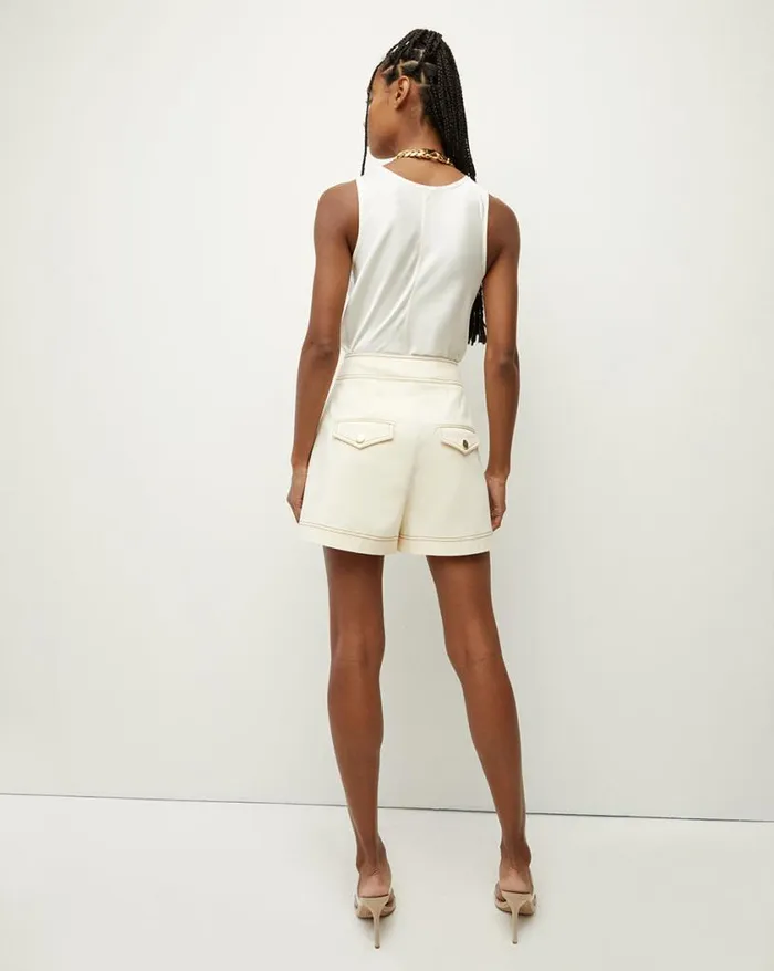 Tops and Tees Shop Veronica Beard Sabrina Crepe Tank Offwhite