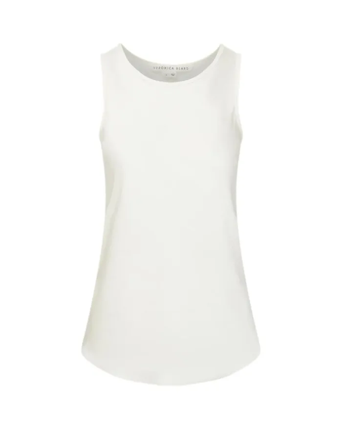 Tops and Tees Shop Veronica Beard Sabrina Crepe Tank Offwhite