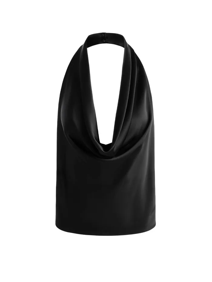 Tops Women Alice Olivia AYANNA DEEP COWL TOP Black
