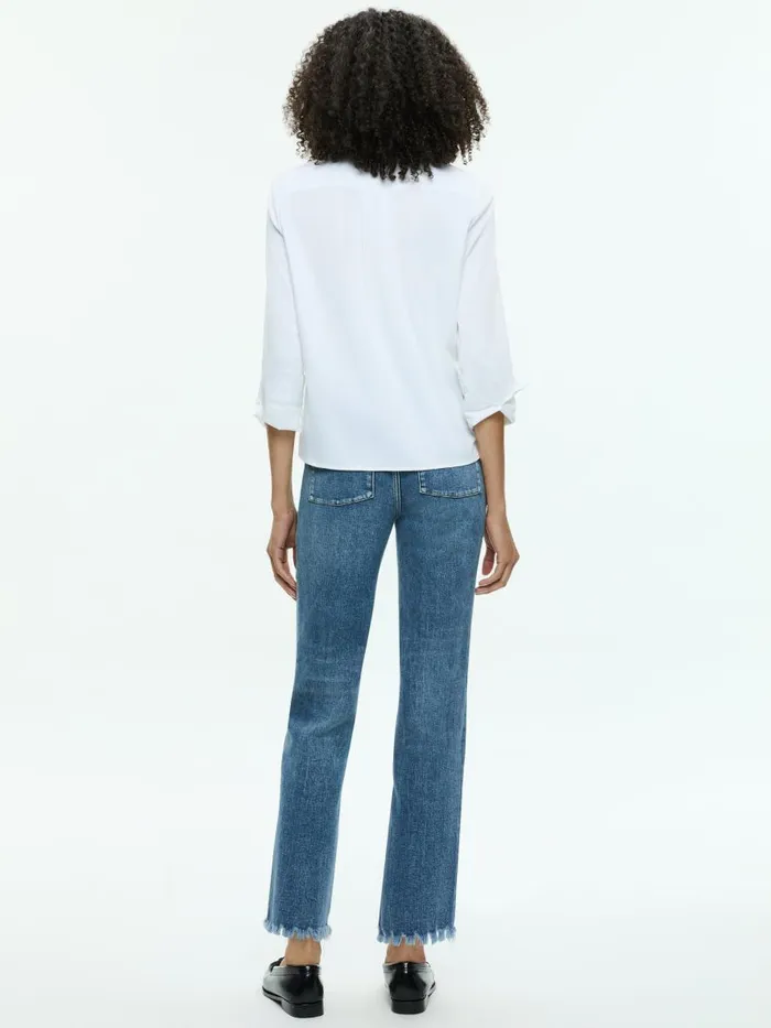 Tops Women Alice Olivia PERFECT BUTTON DOWN Off White