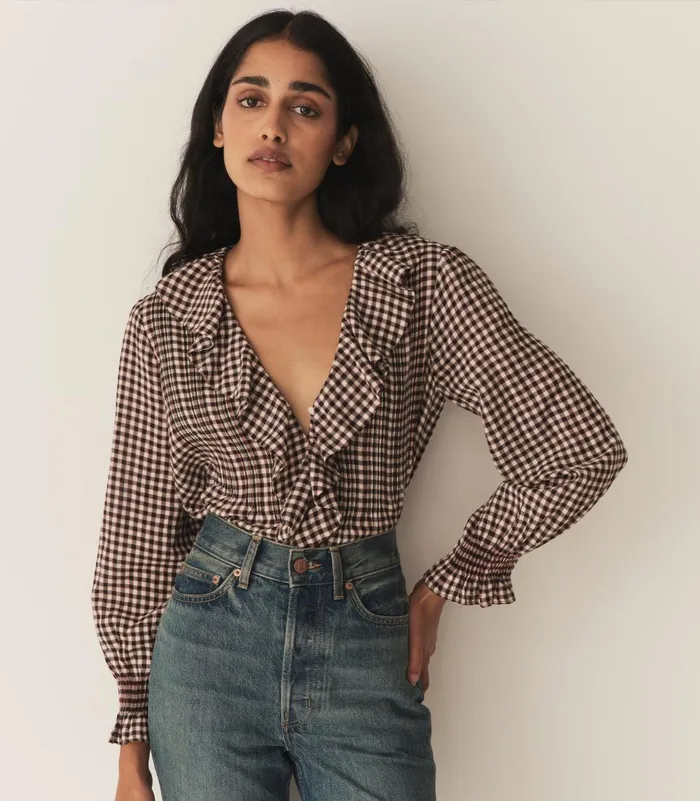 Tops Women DEN Hardy Top Delphine Plaid Tops Women DEN Hardy Top Delphine Plaid