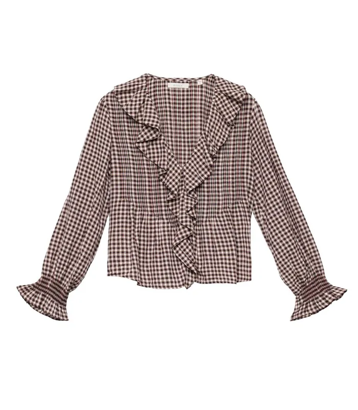Tops Women DEN Hardy Top Delphine Plaid Tops Women DEN Hardy Top Delphine Plaid