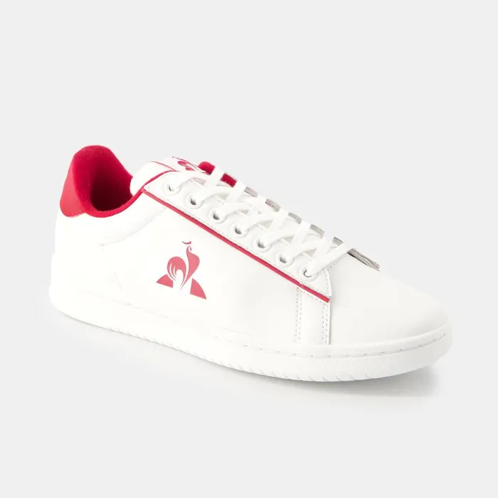 Trainers And Sneakers Women Le Coq Sportif Shoes LCS COURT CLEAN W Optical Whitecerise Trainers And Sneakers Women Le Coq Sportif Shoes LCS COURT CLEAN W Optical Whitecerise