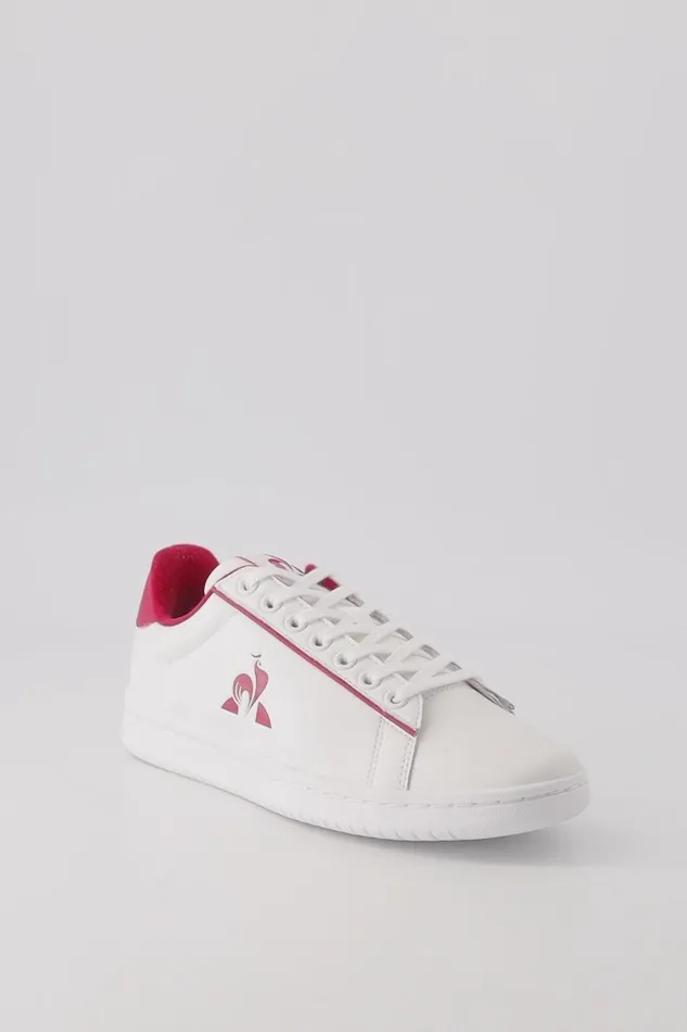 Trainers And Sneakers Women Le Coq Sportif Shoes LCS COURT CLEAN W Optical Whitecerise Trainers And Sneakers Women Le Coq Sportif Shoes LCS COURT CLEAN W Optical Whitecerise