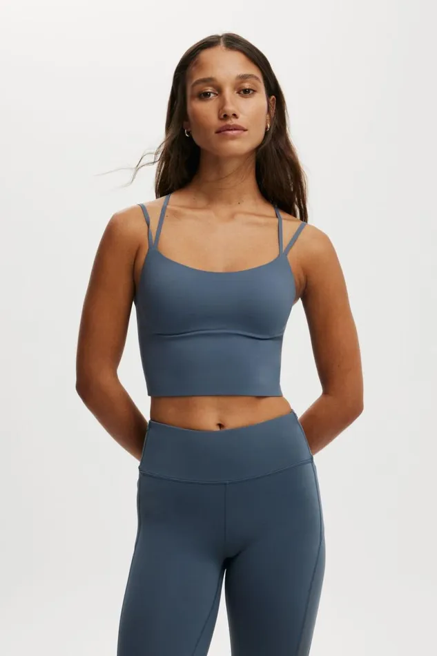 Ultra Luxe Bonded Strappy Back Tank Folkstone Grey Women Cotton On Tops