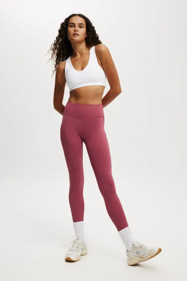 Ultra Luxe Mesh Panel 78 Tight Dry Rose Mesh Women Cotton On Pants