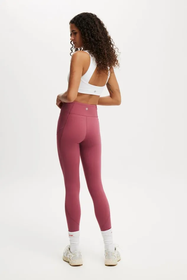 Ultra Luxe Mesh Panel 78 Tight Dry Rose Mesh Women Cotton On Pants