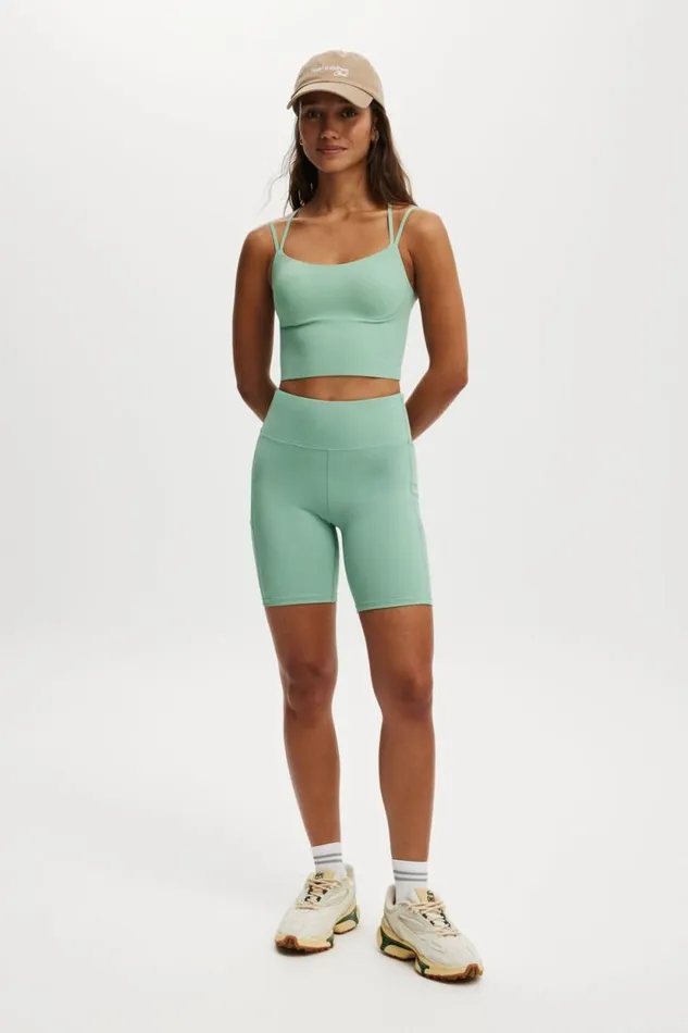 Ultra Luxe Mesh Pocket Bike Short Malachite Green Women Cotton On Shorts