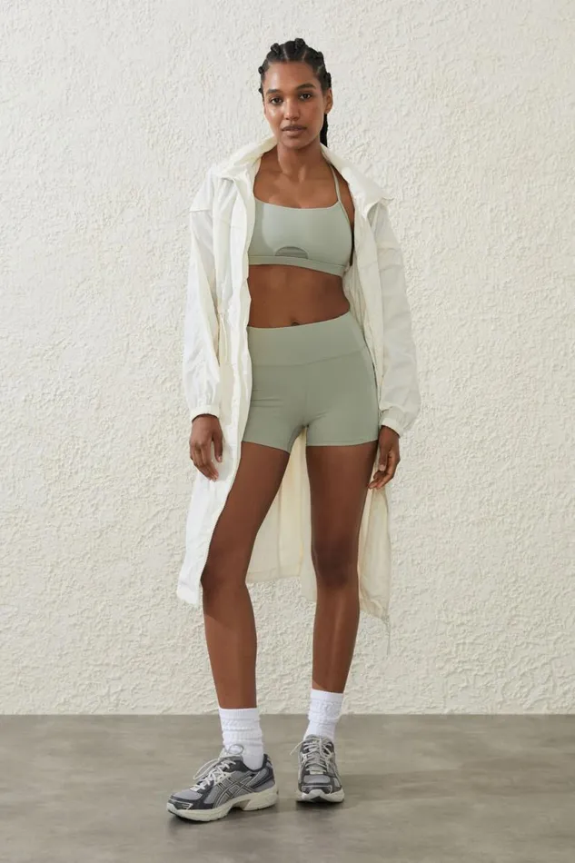 Ultra Luxe Mesh Strappy Crop Green Cloud Women Cotton On Tops