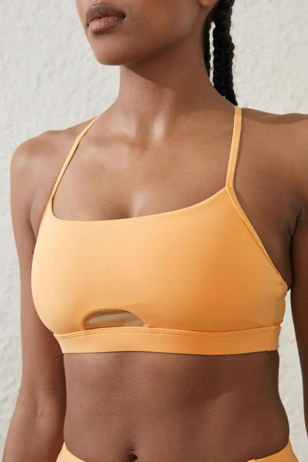 Ultra Luxe Mesh Strappy Crop Peachy Dream Women Cotton On Tops