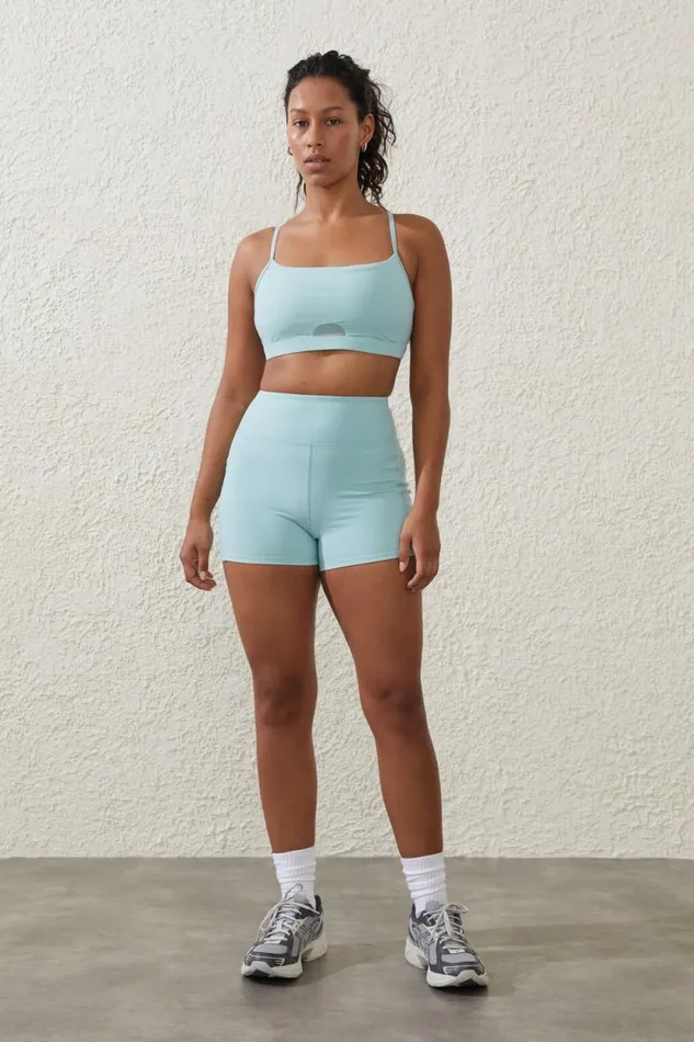 Ultra Luxe Mesh Strappy Crop Sea Glass Women Cotton On Tops