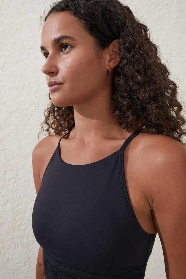 Ultra Soft Elastic Hem Crop Black Women Cotton On Tops