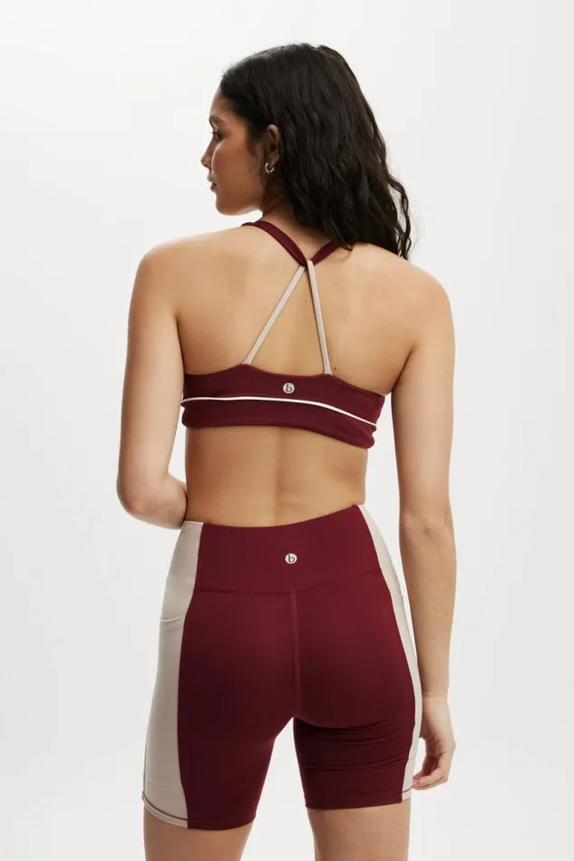 Ultra Soft Elastic Racer Crop Cabernet Coconut Milk Women Cotton On Tops