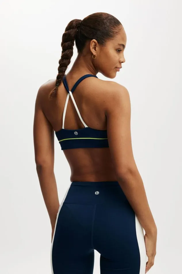Ultra Soft Elastic Racer Crop Dark Water Sharp Green Women Cotton On Tops